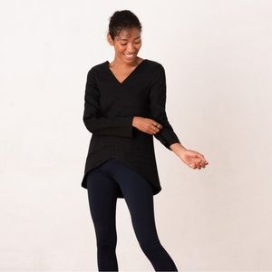 Aday Let Loose linen blend blouse, black size medium